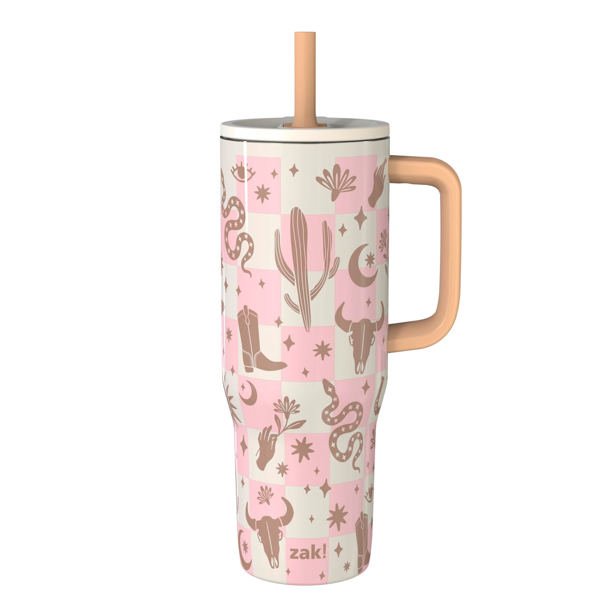 Zak Designs Stitch 30oz Spill-Proof Insulated Stainless Steel Tumbler