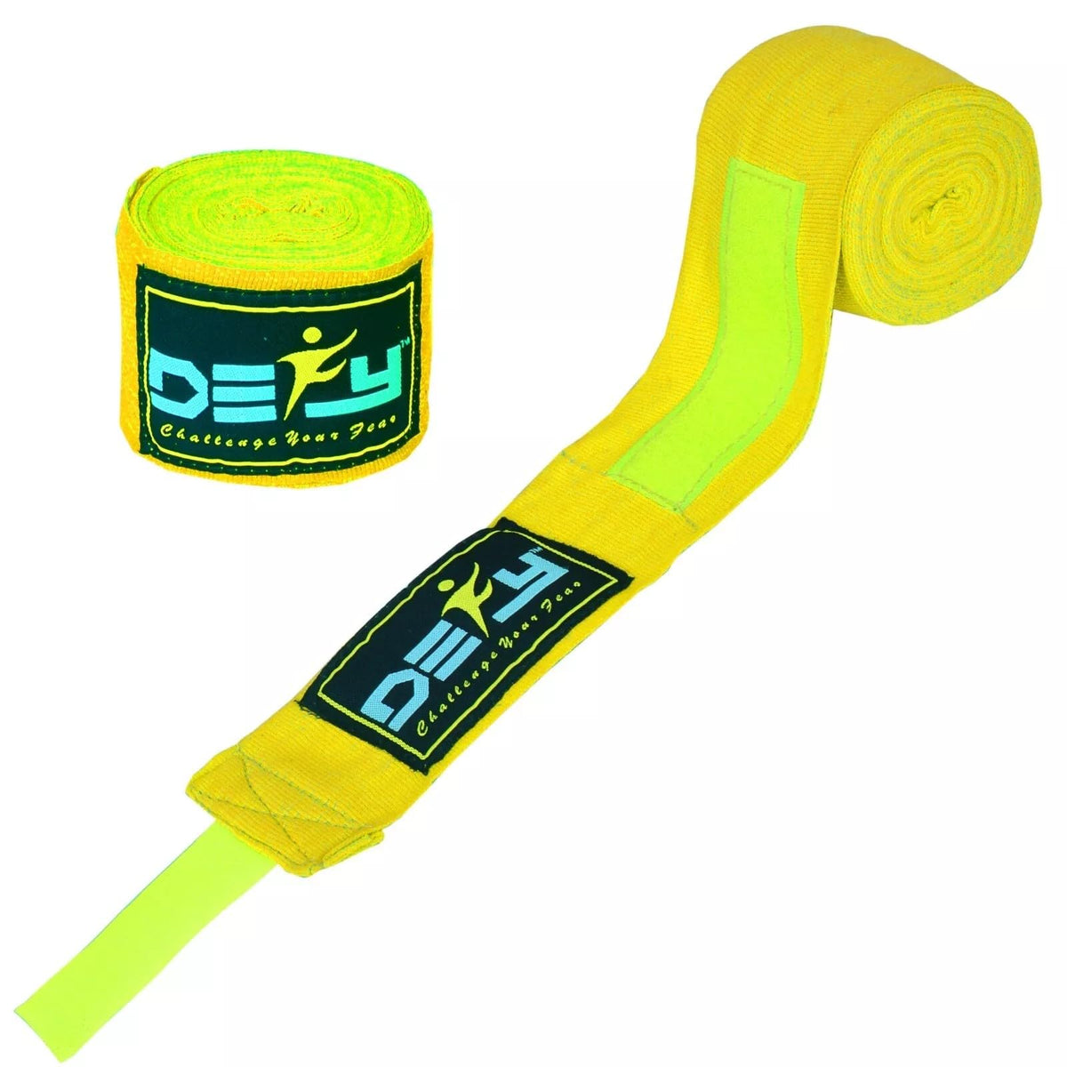 DEFY Professional 180 Inch Hand Wraps for Boxing Muay Thai MMA Elastic Bandages for Men & Women -Pair