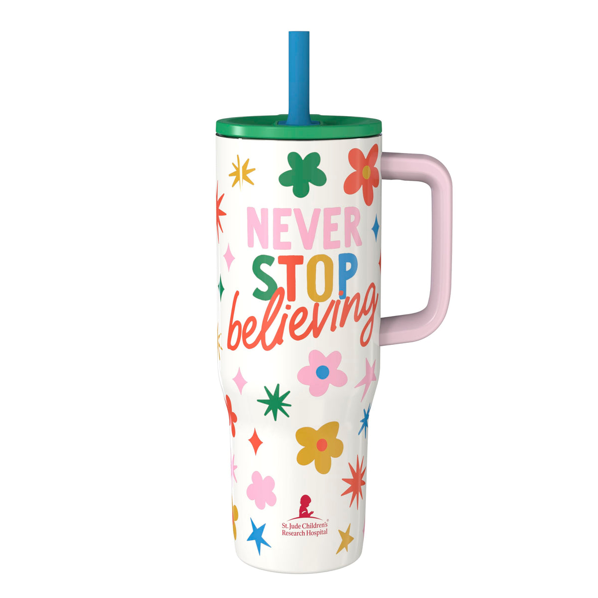 Zak Designs Stitch 30oz Spill-Proof Insulated Stainless Steel Tumbler
