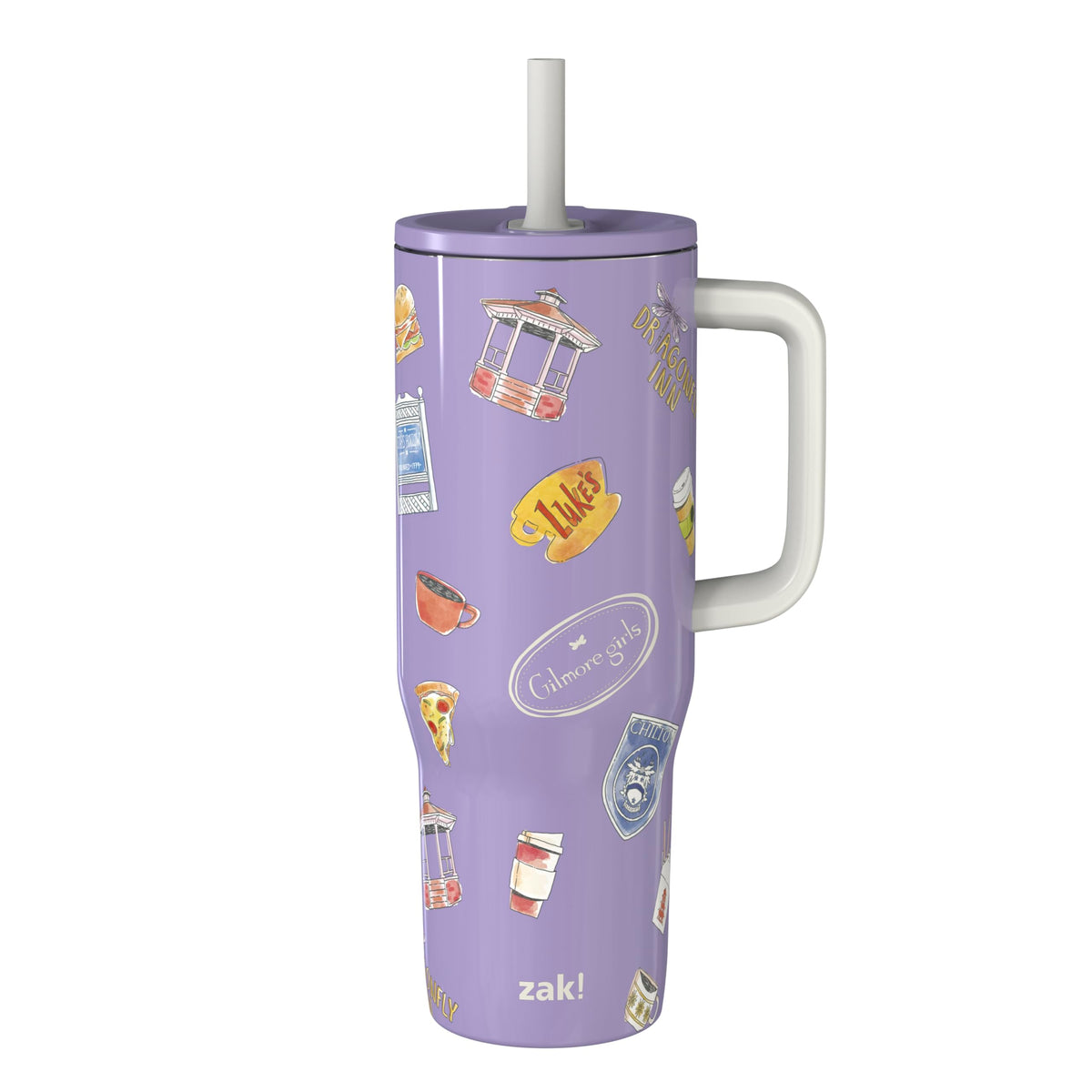 Zak Designs Stitch 30oz Spill-Proof Insulated Stainless Steel Tumbler