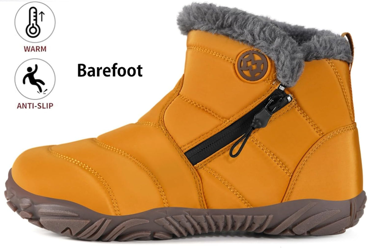 Hsyooes Womens Mens Barefoot Boots Winter Snow Boots Wide Width