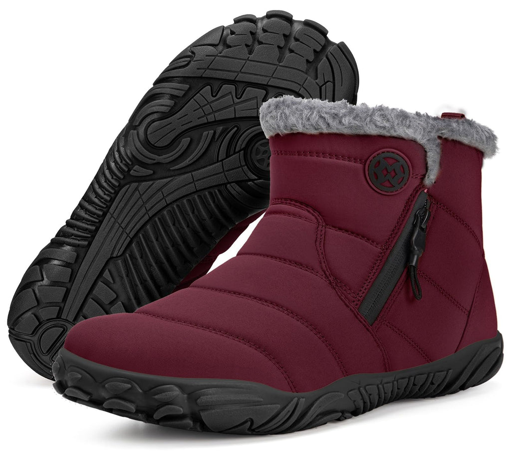 Hsyooes Womens Mens Barefoot Boots Winter Snow Boots Wide Width
