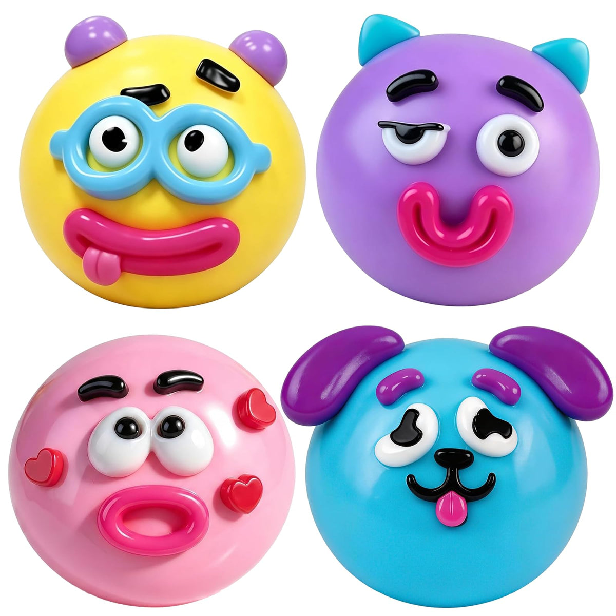 Smushers Squishy Curiosities - Ultra-Soft Slow Rising Stress Relief Toy for Adults, Cute Quirky Sensory Fidget Toy for Anxiety Relief, ADHD & Autism, Unique Office Desk Decor(Blue&Pink)