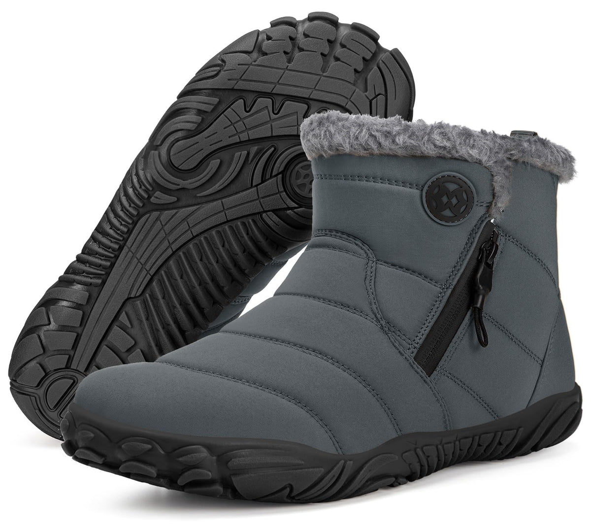 Hsyooes Womens Mens Barefoot Boots Winter Snow Boots Wide Width