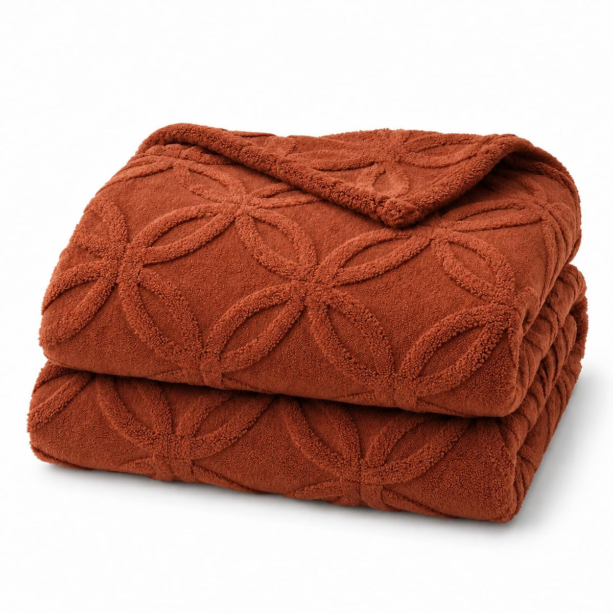 Rust Throw Blanket - Soft & Fluffy Fleece, Cute & Aesthetic, Perfect for Sofa, Couch, Chair, Bed, Living Room & Bedroom, All-Season Use, Plush & Cozy Decorative Blanket