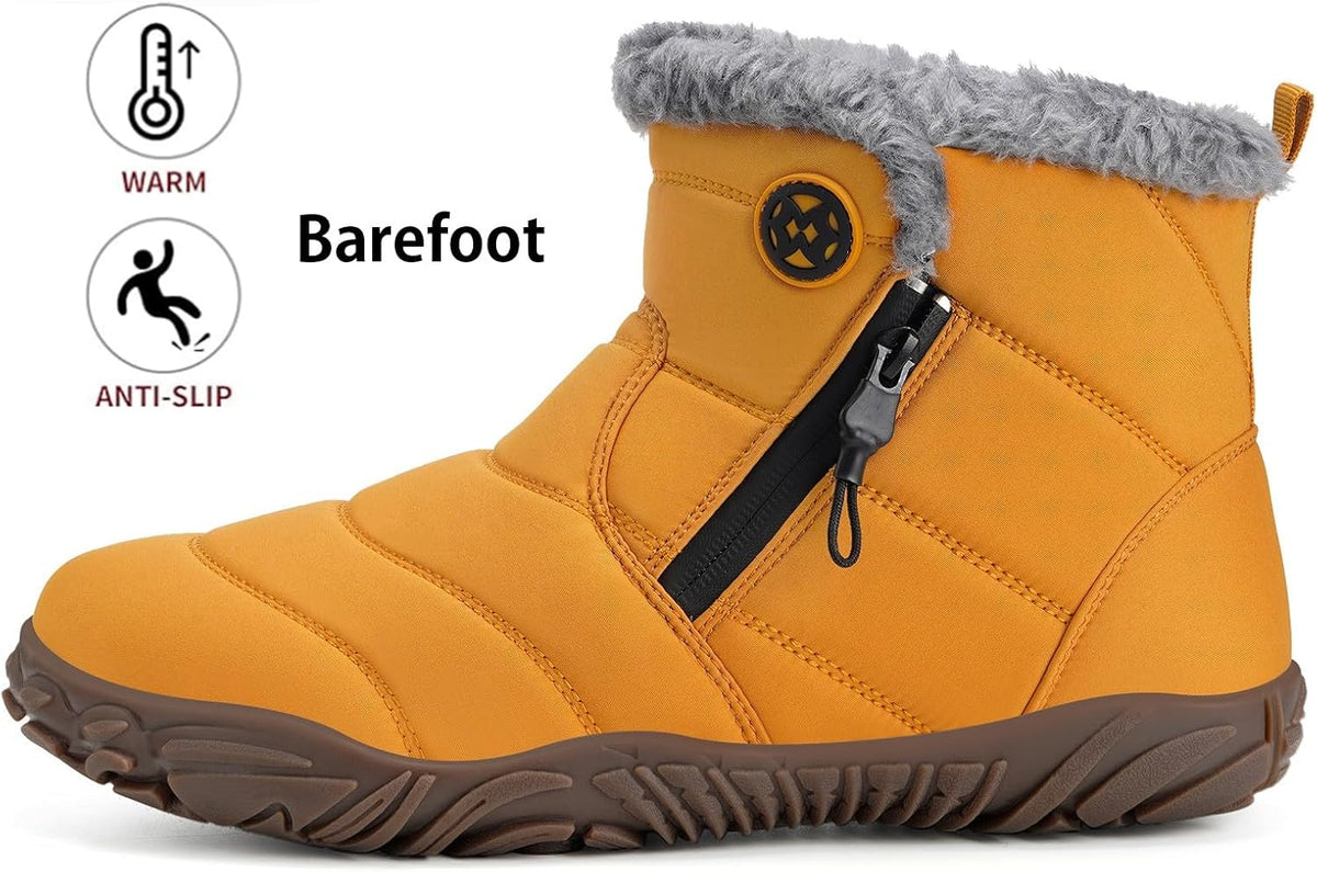 Hsyooes Womens Mens Barefoot Boots Winter Snow Boots Wide Width