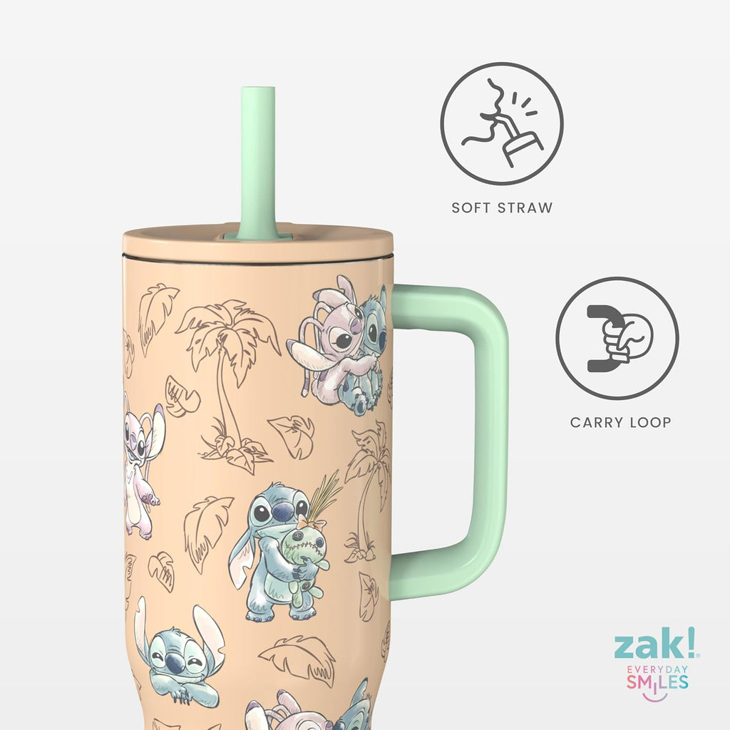 Zak Designs Stitch 30oz Spill-Proof Insulated Stainless Steel Tumbler