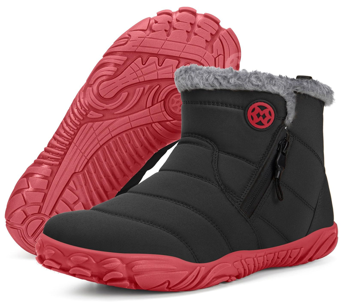 Hsyooes Womens Mens Barefoot Boots Winter Snow Boots Wide Width