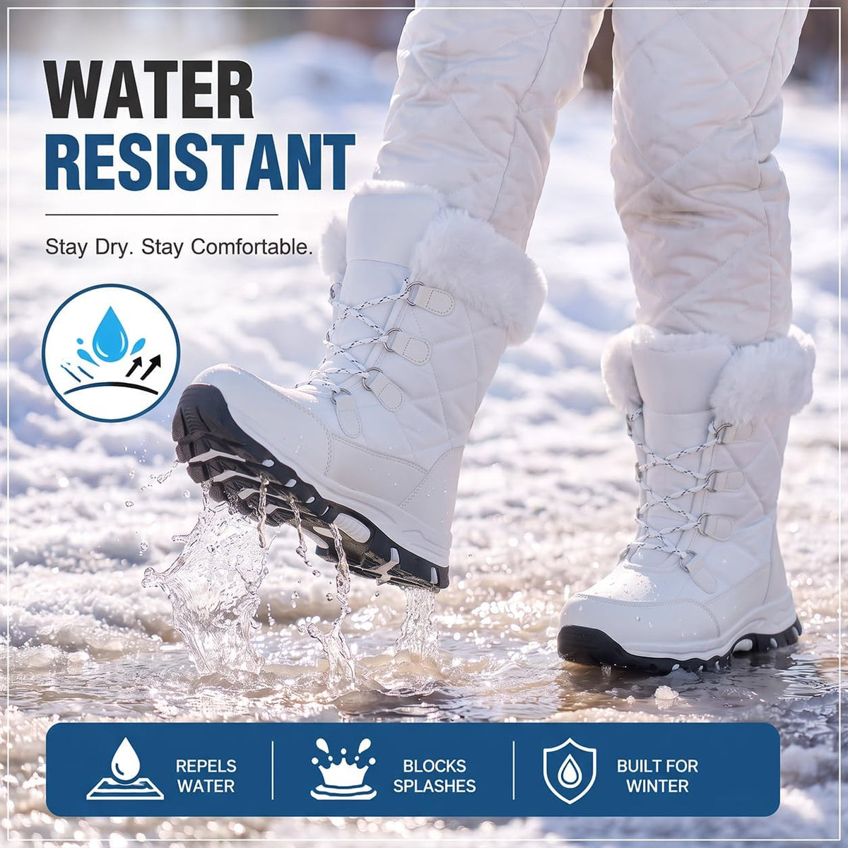 Kids Winter Snow Boots Waterproof Cold Weather Shoes For Girls Boys