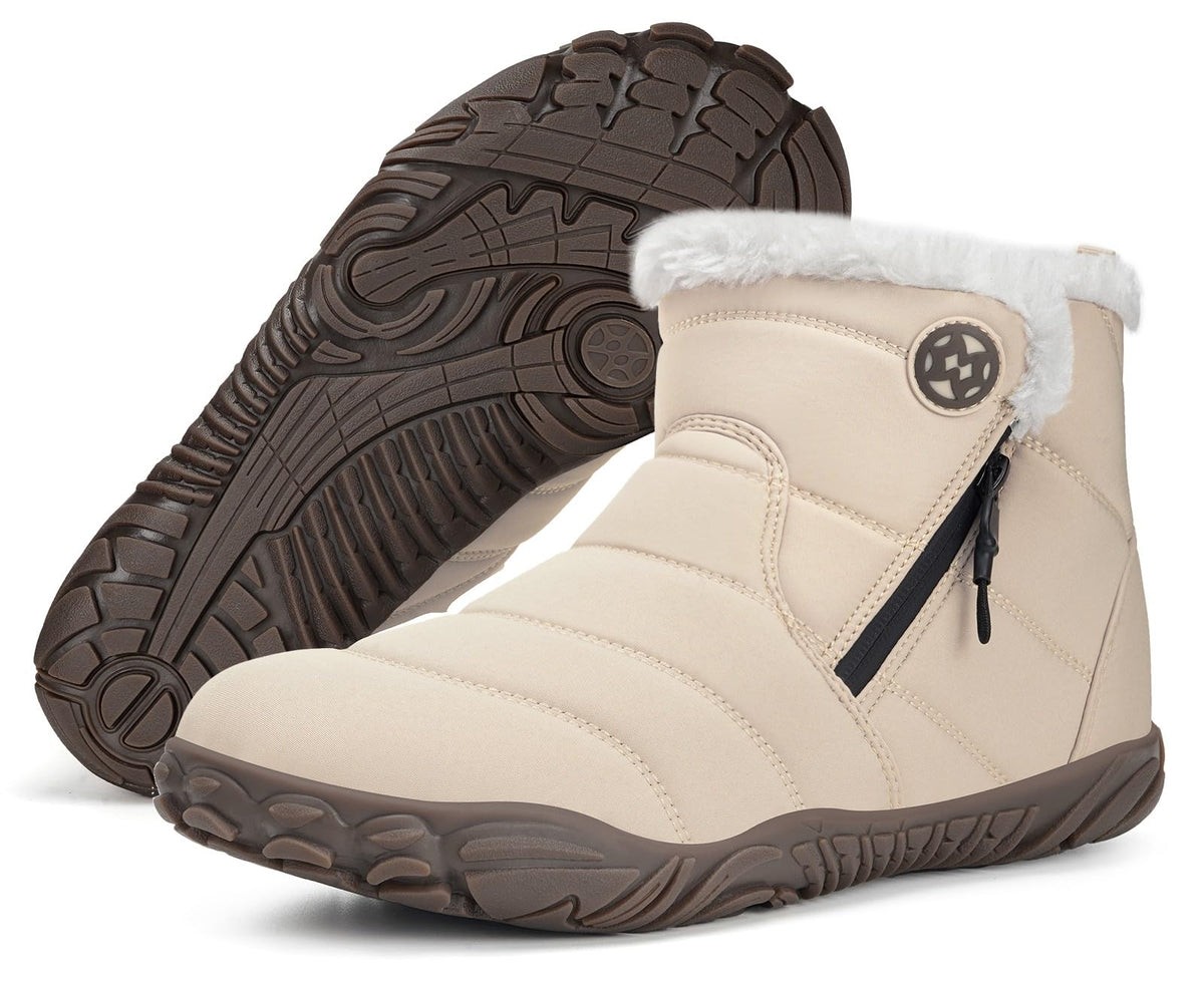 Hsyooes Womens Mens Barefoot Boots Winter Snow Boots Wide Width