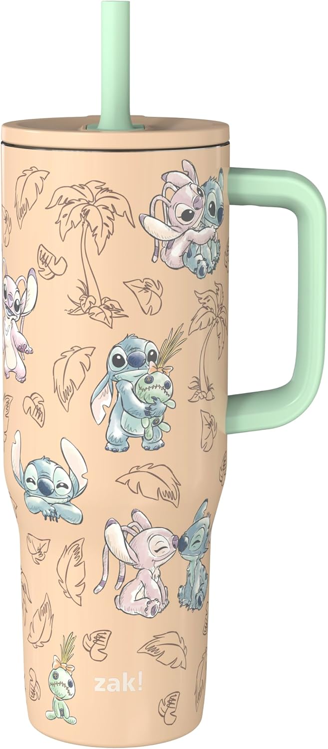 Zak Designs Stitch 30oz Spill-Proof Insulated Stainless Steel Tumbler