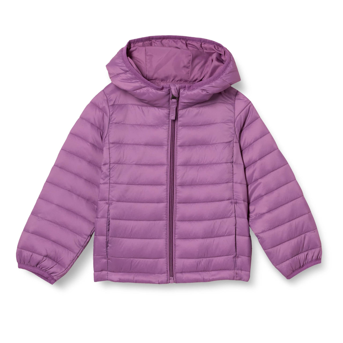 Amazon Essentials Girls and Toddlers' Lightweight Water-Resistant Packable Hooded Puffer Jacket