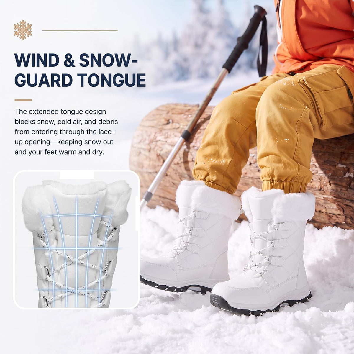 Kids Winter Snow Boots Waterproof Cold Weather Shoes For Girls Boys