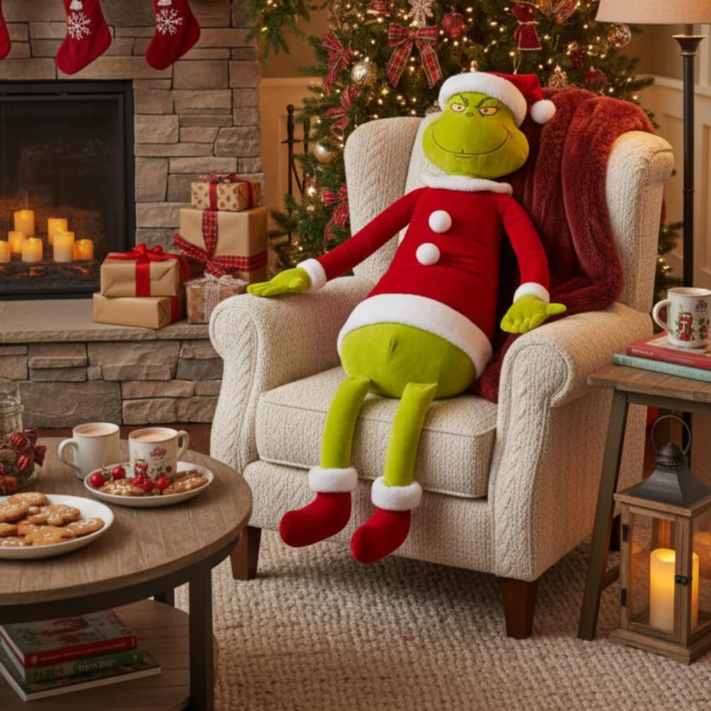 Franco The Grinch by Dr. Seuss Holiday Christmas Bedding Super Soft Life Size Plush 60" Large Oversized Cuddle Pillow, (Officially Licensed Product)