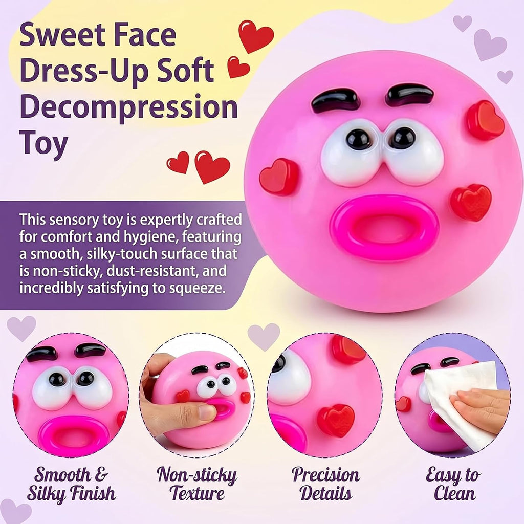 Smushers Squishy Curiosities - Ultra-Soft Slow Rising Stress Relief Toy for Adults, Cute Quirky Sensory Fidget Toy for Anxiety Relief, ADHD & Autism, Unique Office Desk Decor(Blue&Pink)