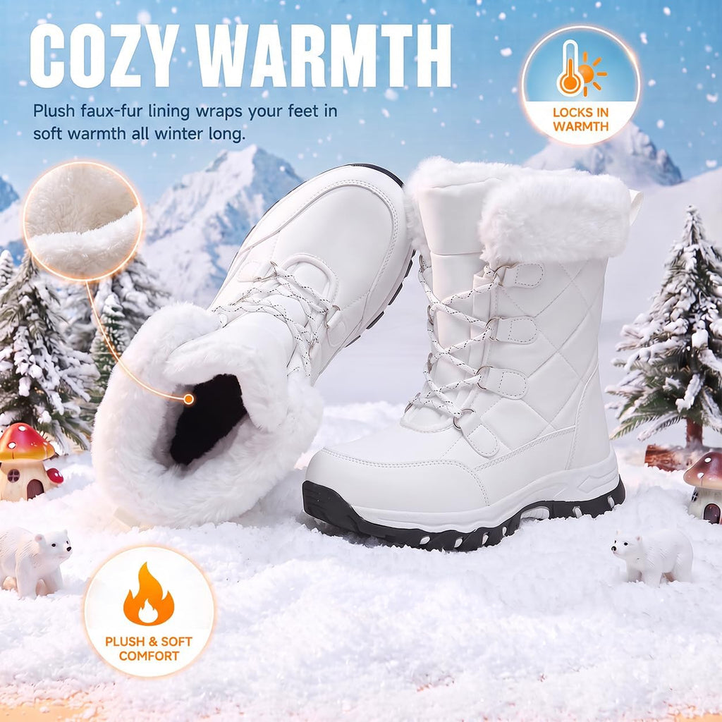 Kids Winter Snow Boots Waterproof Cold Weather Shoes For Girls Boys