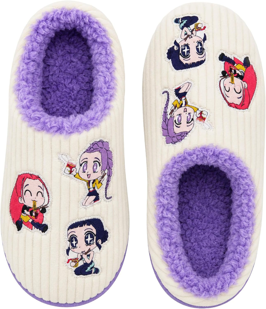 KPop Demon Hunters Girls Slippers - Kids House Slippers, Soft Cute Shoes for Girls & Teens with Huntrix - Official License