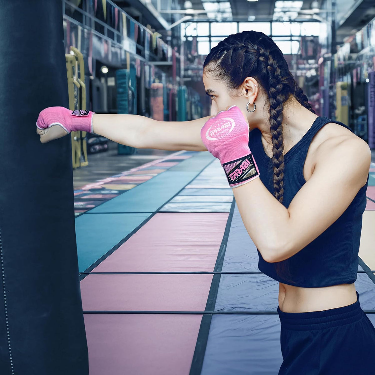 Boxing Hand Wraps Gel Padded Inner Gloves Elastic for Men & Women Boxing Wraps with Quick 32 Inches Long Wrist Straps, for MMA, Muay Thai, Kickboxing, Punching and Martial Arts