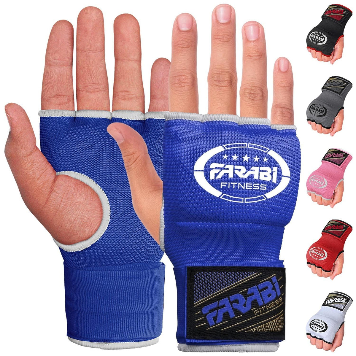 Boxing Hand Wraps Gel Padded Inner Gloves Elastic for Men & Women Boxing Wraps with Quick 32 Inches Long Wrist Straps, for MMA, Muay Thai, Kickboxing, Punching and Martial Arts