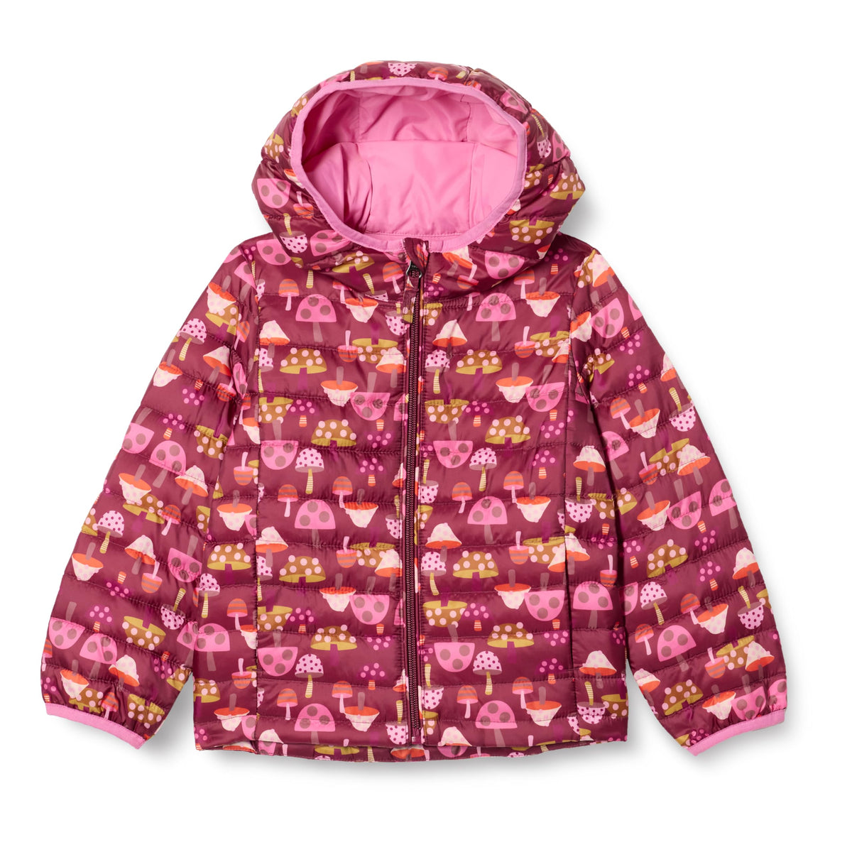 Amazon Essentials Girls and Toddlers' Lightweight Water-Resistant Packable Hooded Puffer Jacket