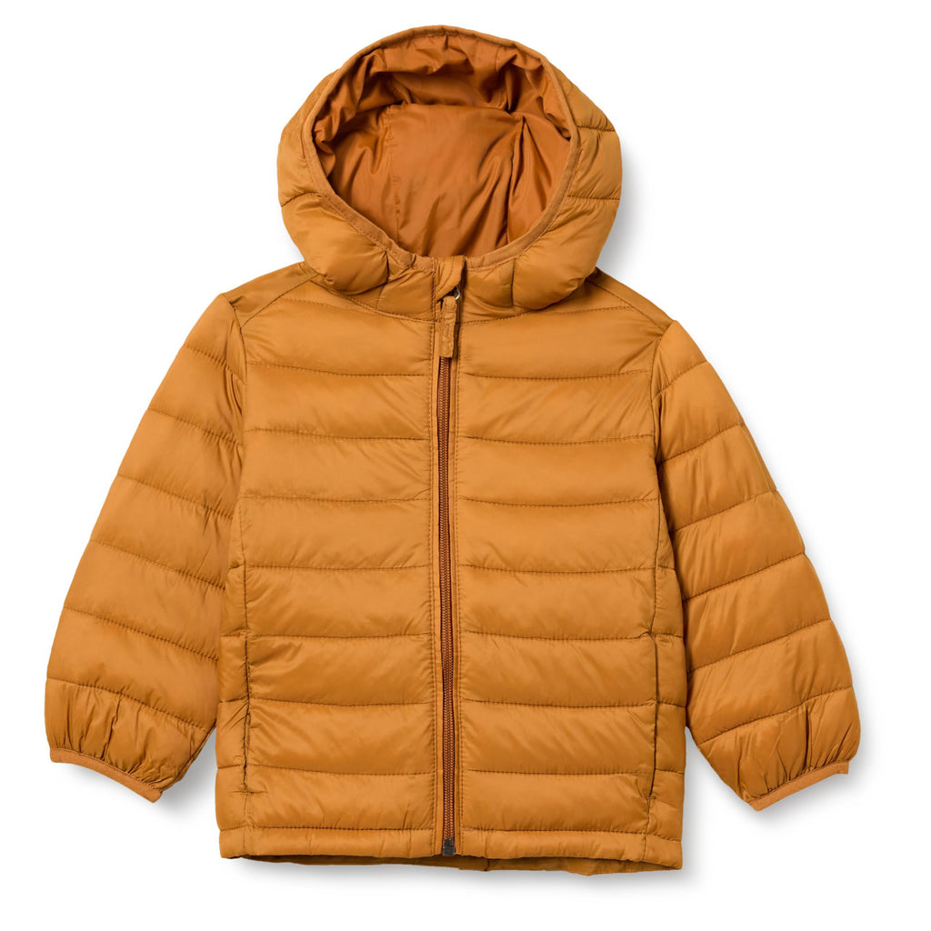 Amazon Essentials Boys and Toddlers' Lightweight Water-Resistant Packable Hooded Insulated Puffer Jacket