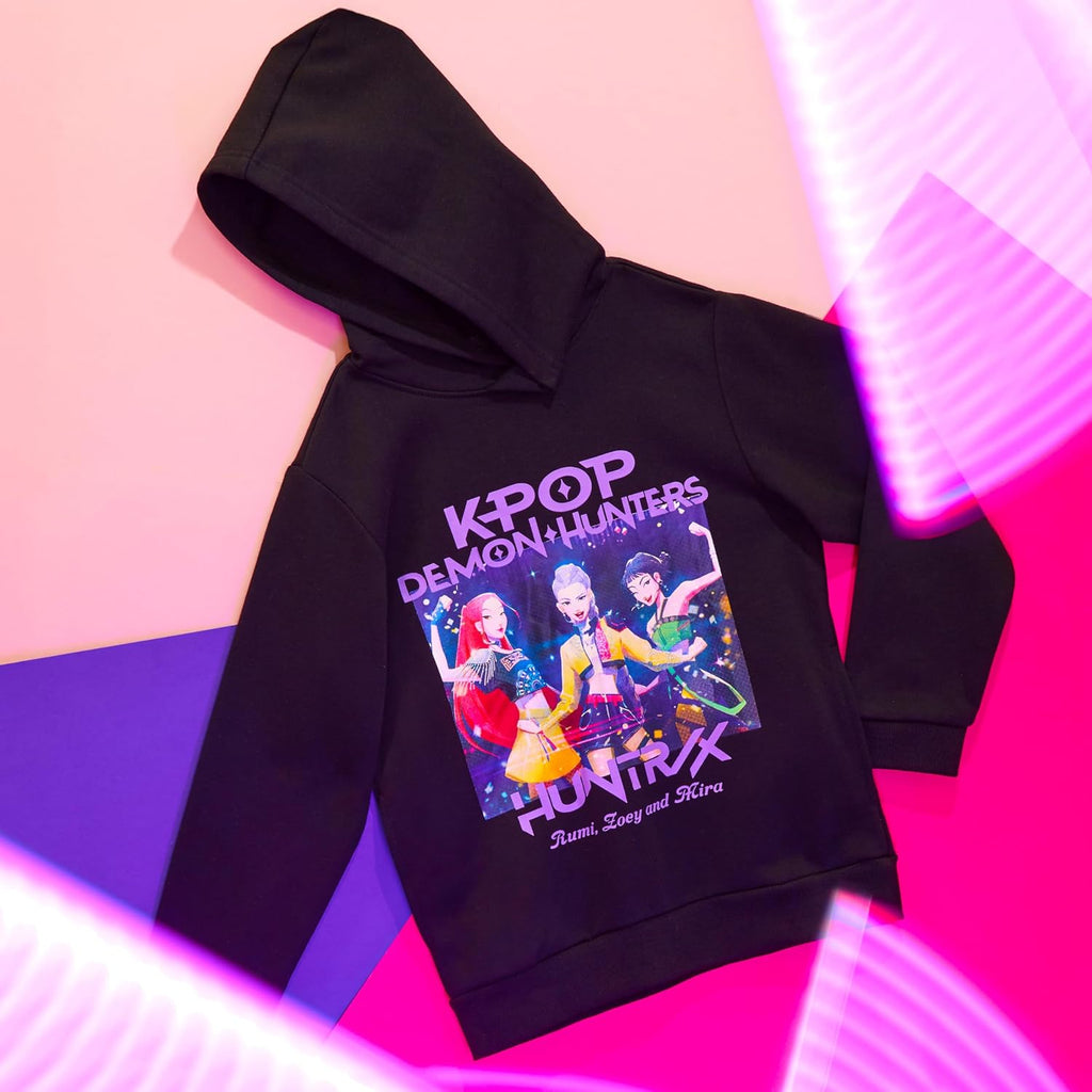 KPop Demon Hunters Hoodie for Girls Teens, Officially Licensed Warm Sweatshirt Pullover Cozy Hoodies Gifts for Girls