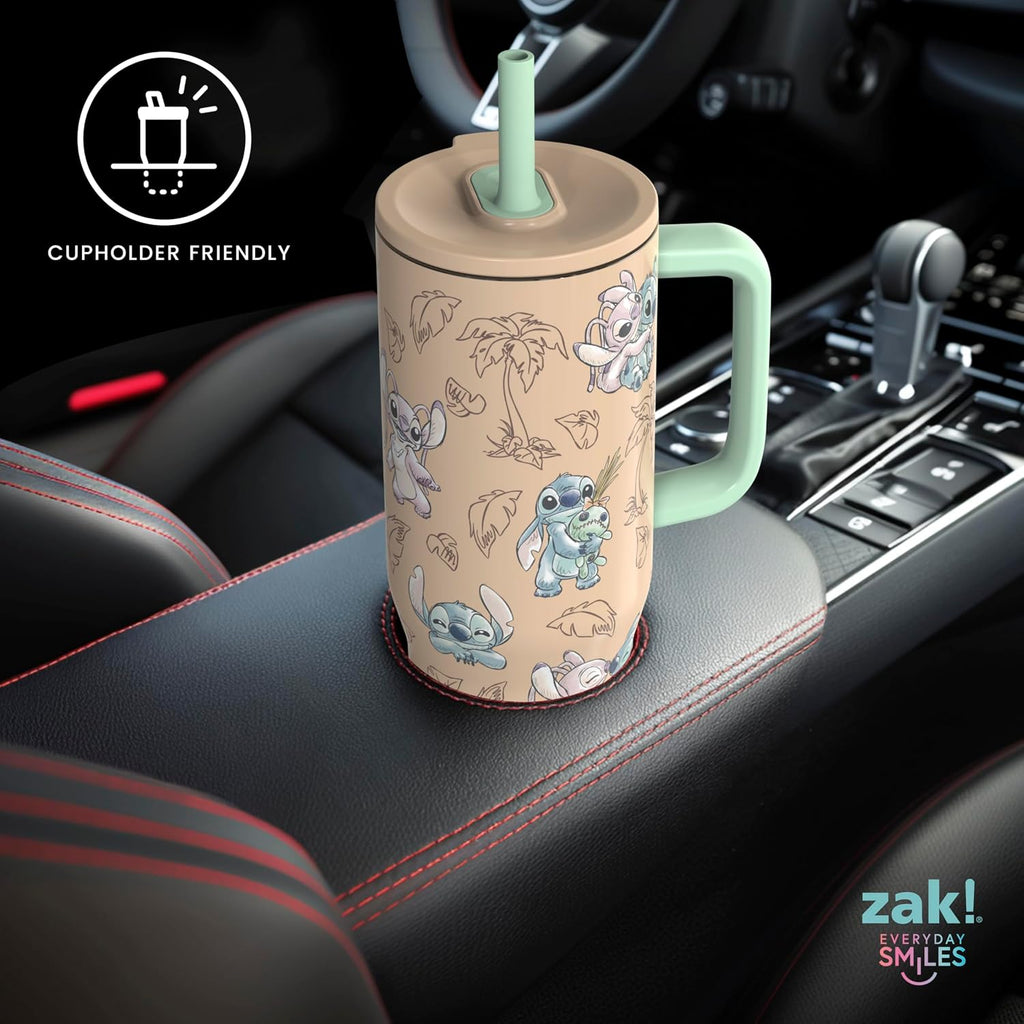 Zak Designs Stitch 30oz Spill-Proof Insulated Stainless Steel Tumbler