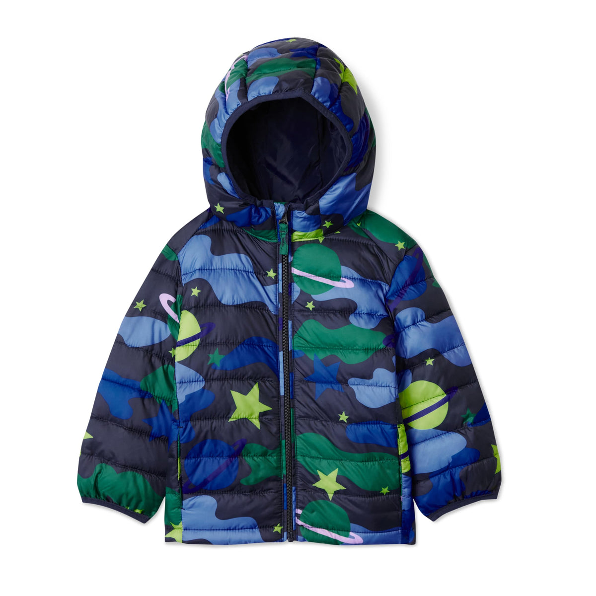Amazon Essentials Boys and Toddlers' Lightweight Water-Resistant Packable Hooded Insulated Puffer Jacket