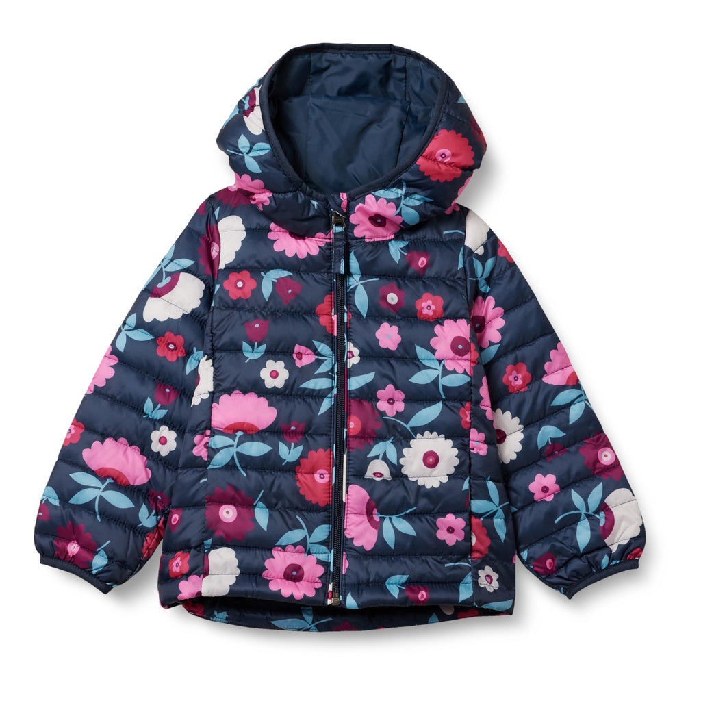 Amazon Essentials Girls and Toddlers' Lightweight Water-Resistant Packable Hooded Puffer Jacket