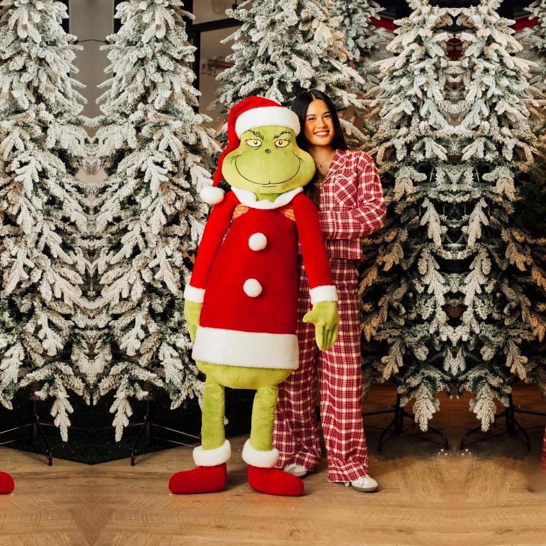Franco The Grinch by Dr. Seuss Holiday Christmas Bedding Super Soft Life Size Plush 60" Large Oversized Cuddle Pillow, (Officially Licensed Product)