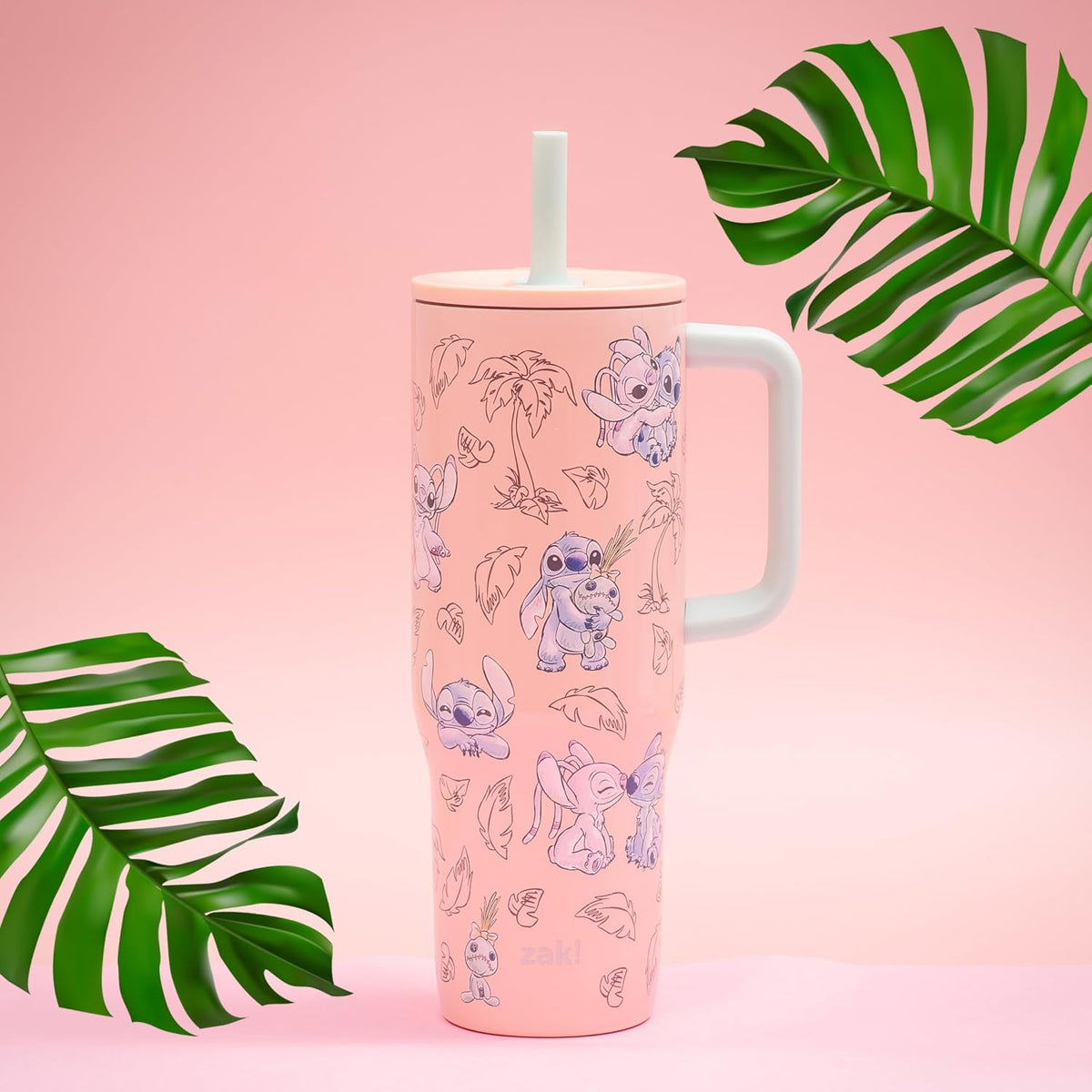 Zak Designs Stitch 30oz Spill-Proof Insulated Stainless Steel Tumbler