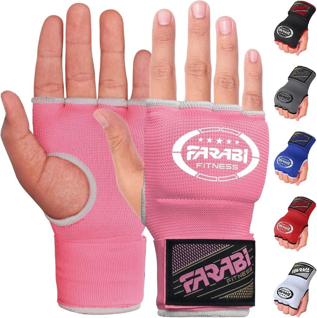 Boxing Hand Wraps Gel Padded Inner Gloves Elastic for Men & Women Boxing Wraps with Quick 32 Inches Long Wrist Straps, for MMA, Muay Thai, Kickboxing, Punching and Martial Arts