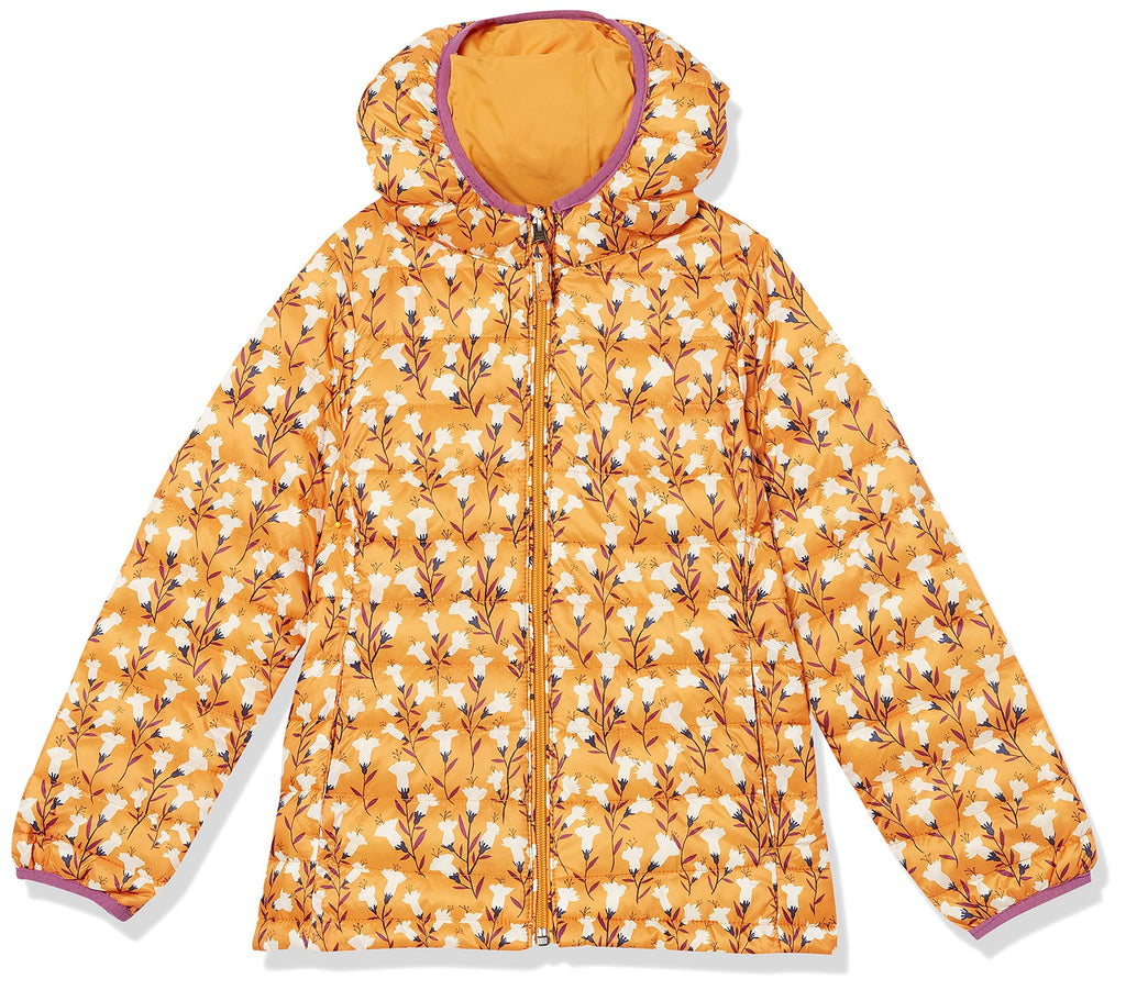 Amazon Essentials Girls and Toddlers' Lightweight Water-Resistant Packable Hooded Puffer Jacket